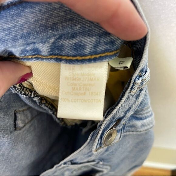 Rag & bone Distressed Boy Denim Shorts in Martini Raw Hem 27 - Picture 2 of 8